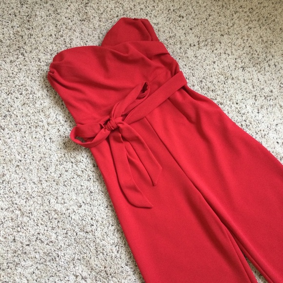 Fashion Nova Red Jumpsuit Sleeveless Size M - Picture 3 of 7